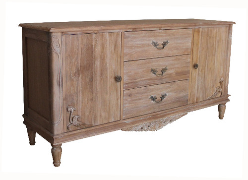 Weathered teak sideboard - sideboard, |