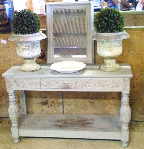 French antique painted console - antique,