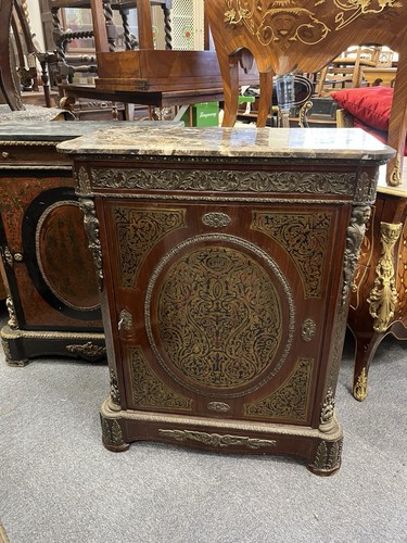 Boulle marble console french - console,